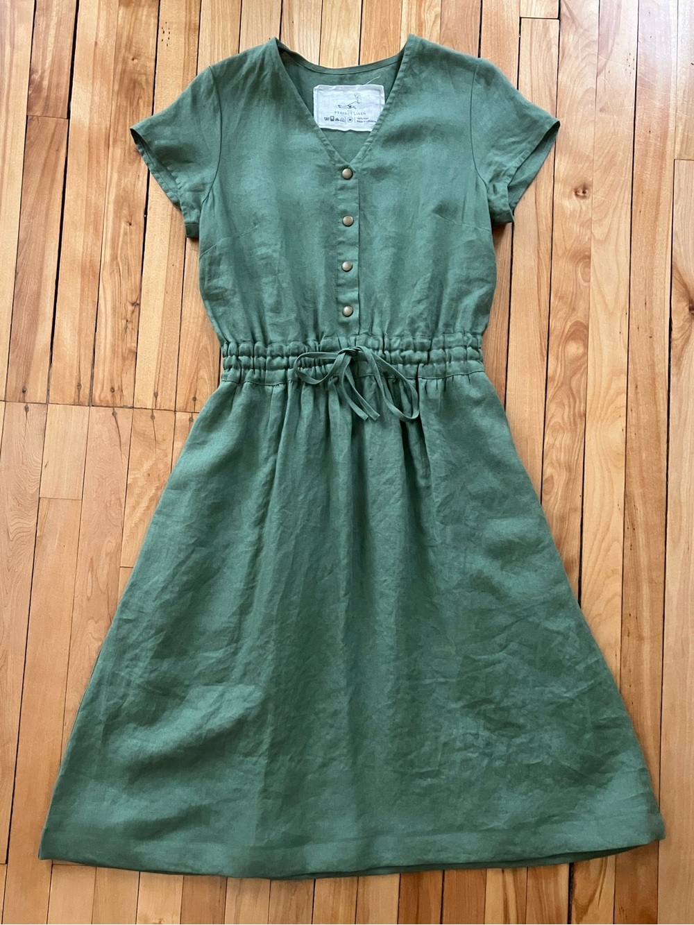 Vintage green REINE dress from Not Perfect Linen, NWOT